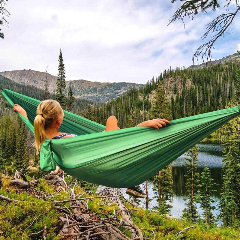 hängematte ultraleicht 2 personen Camping-Hängematte 210T Nylon 270 x 140 cm für – 500g mit Tragetasche für Garten und Outdoor – Zorenza YGroup_1587724 Vario Infinite Dropper Post, Stil:High-Step