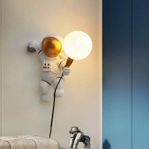 Astronauten-Wandlampe mit LED für Kinderzimmer -    Zorenza