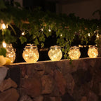 Solar-Gartenlaterne mit Crackle-Glas – Dämmerungssensor -    Zorenza
