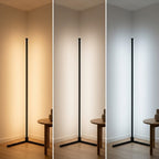 LED-Eckstehlampe 142 cm, dimmbar, 3 Lichtfarben, mit Fernbedienung -    Zorenza