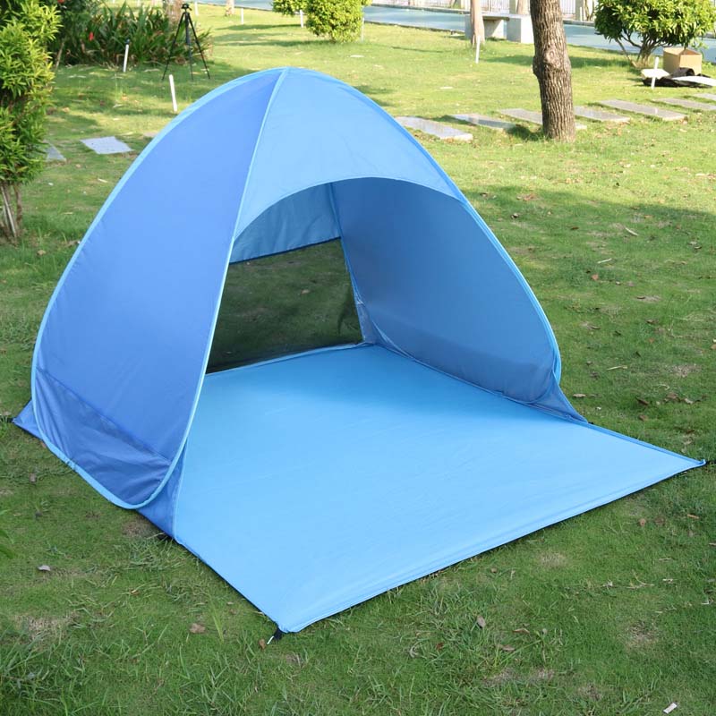 Pop-Up Strandmuschel UV-Schutz 98% – Schnellaufbau für 2-4 Personen -    Zorenza
