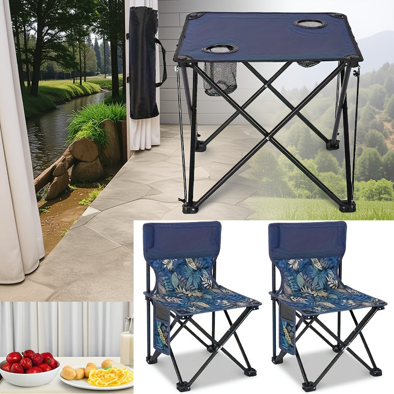 Klappbares Camping-Möbelset mit Oxford-Stoff und Metallrahmen -    Zorenza