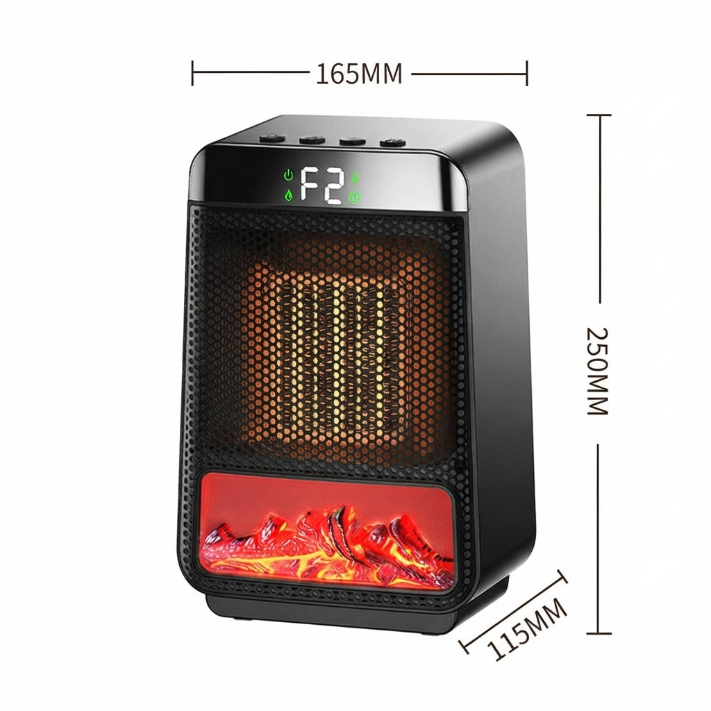 Flammenheizung Elektro 1000 W – Elektrokamin mit Flammeneffekt -    Zorenza