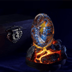 Drachenei Kristall mit detailgetreuer Drachenfigur im Inneren -    Zorenza
