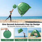 Pop-Up Strandmuschel UV-Schutz 98% – Schnellaufbau für 2-4 Personen -    Zorenza