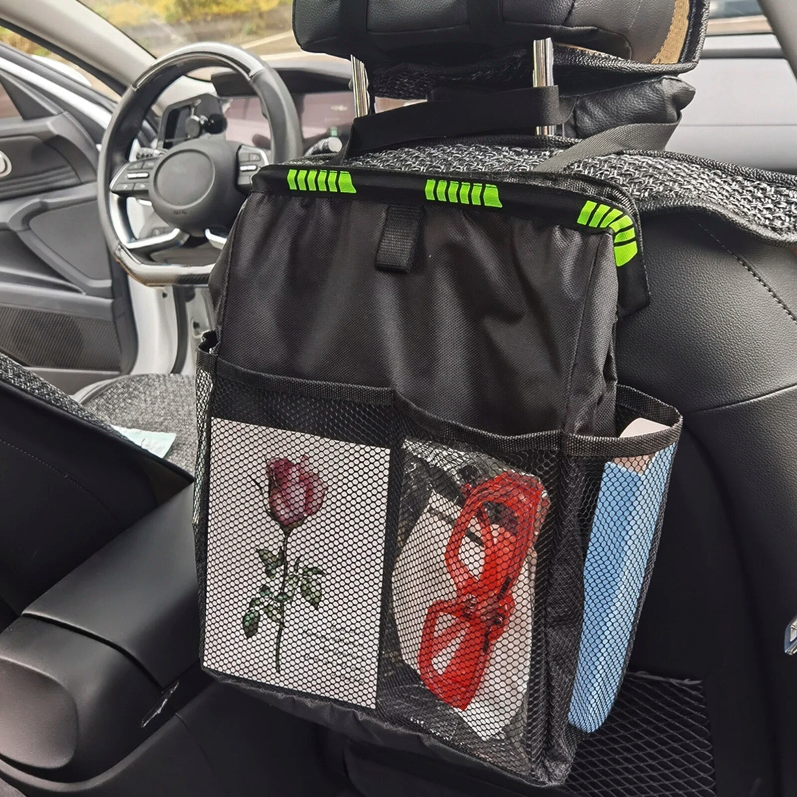 Auto-Organizer mit Netztaschen für Rücksitzlehne -    Zorenza