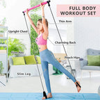 Pilates-Stange mit Widerstandsbändern – Ganzkörpertraining Zorenza