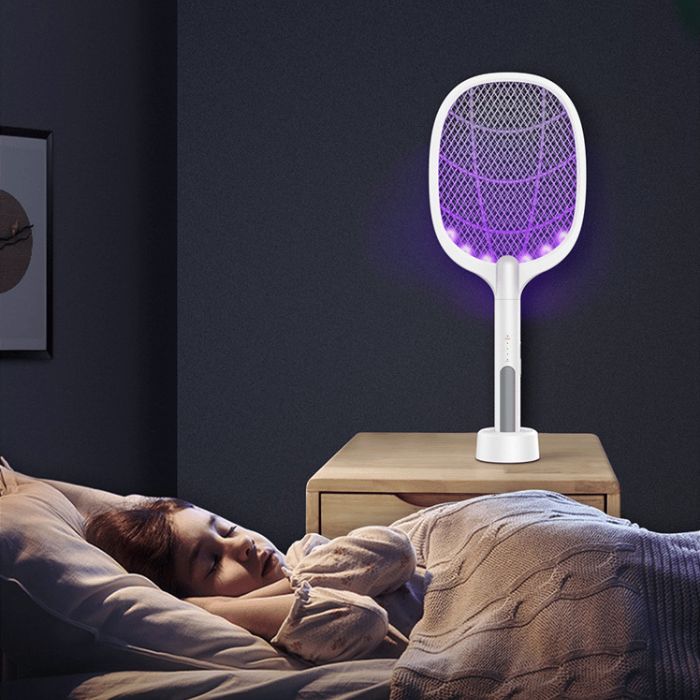 Elektrische Fliegenklatsche mit Moskito-Lampe – 2-in-1 USB Aufladbar -    Zorenza