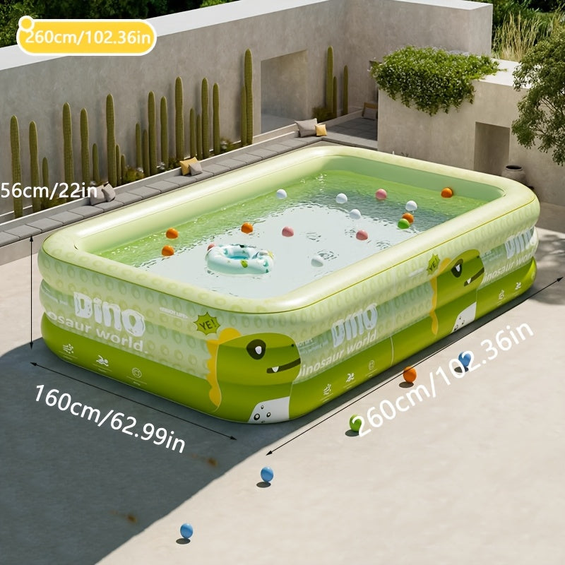 Aufblasbares Planschbecken mit Sonnendach – Dinosaurier-Design -    Zorenza