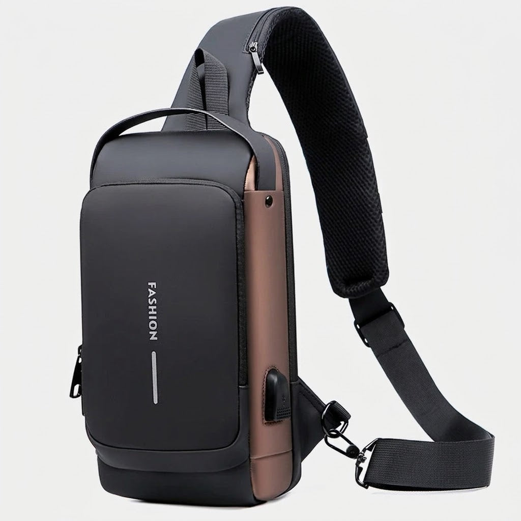 Sling Bag mit USB-Ladeanschluss, Brusttasche für Tablets bis 9,7 Zoll -    Zorenza