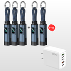 Ladekabel 4-in-1 mit Digital-Display und Schlüsselanhänger -    Zorenza