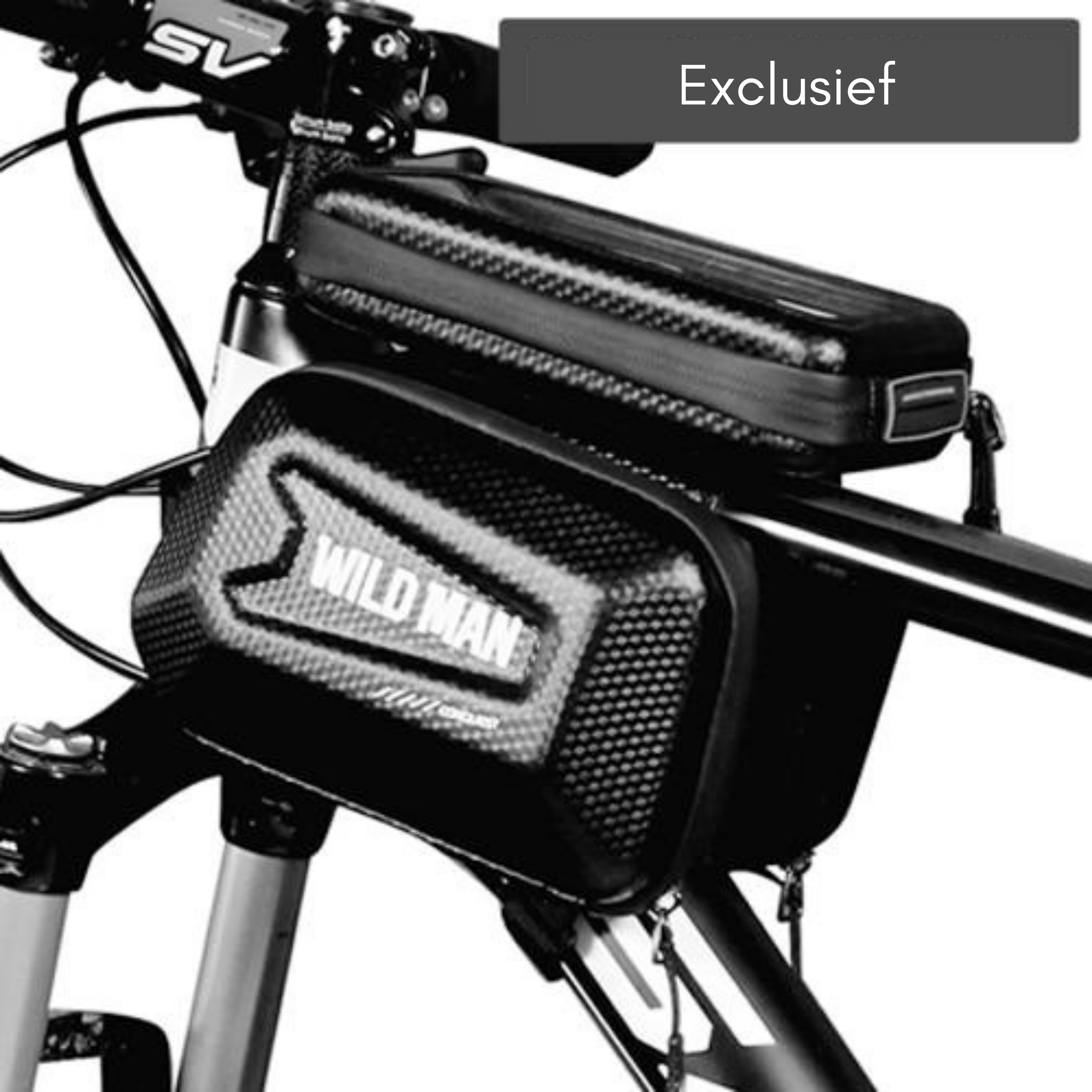 Fahrrad-Rahmentasche mit Handy-Fenster – Wasserdichtes Hardcase Zorenza