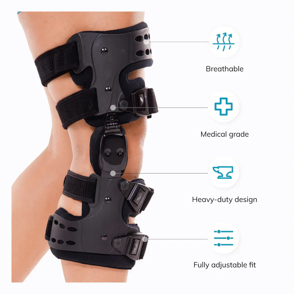 Kniebandage bei Arthrose – Verstellbare Entlastung für beide Knieseiten -    Zorenza