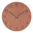 Wanduhr Geräuschlos Skandinavisch – MDF mit Walnuss-Zeigern -    Zorenza