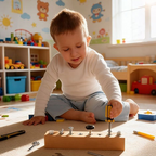 Schraubbrett aus Holz für Kinder – 8 verschiedene Befestiger Zorenza