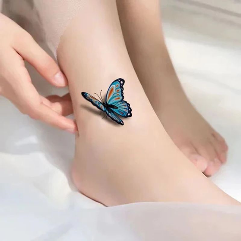 3D Tattoo Stickers mit Blumen- und Schmetterlings-Motiven -    Zorenza