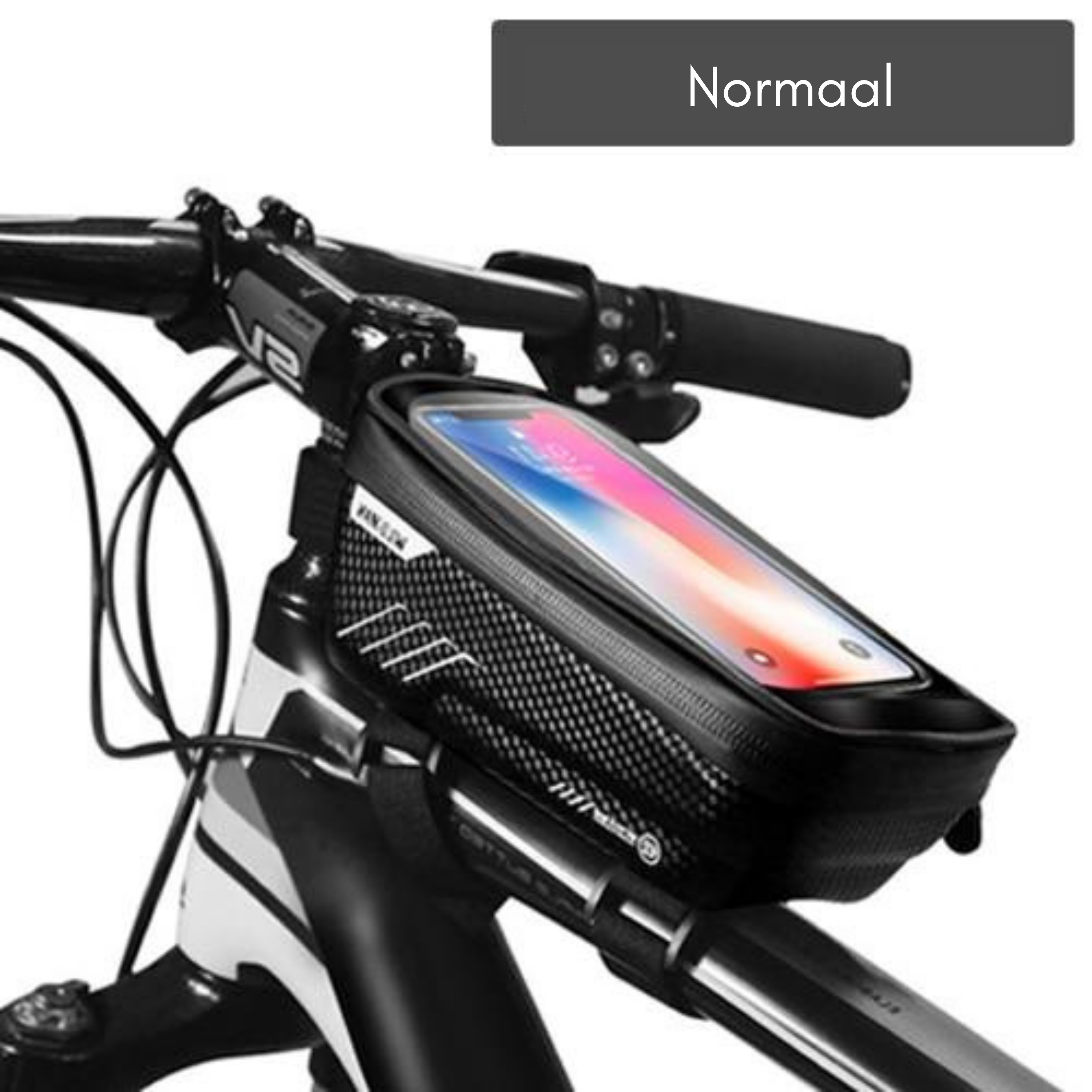 Fahrrad-Rahmentasche mit Handy-Fenster – Wasserdichtes Hardcase Zorenza