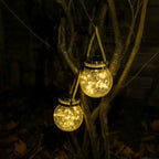 Solar-Gartenlaterne mit Crackle-Glas – Dämmerungssensor -    Zorenza
