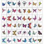 3D Tattoo Stickers mit Blumen- und Schmetterlings-Motiven -    Zorenza
