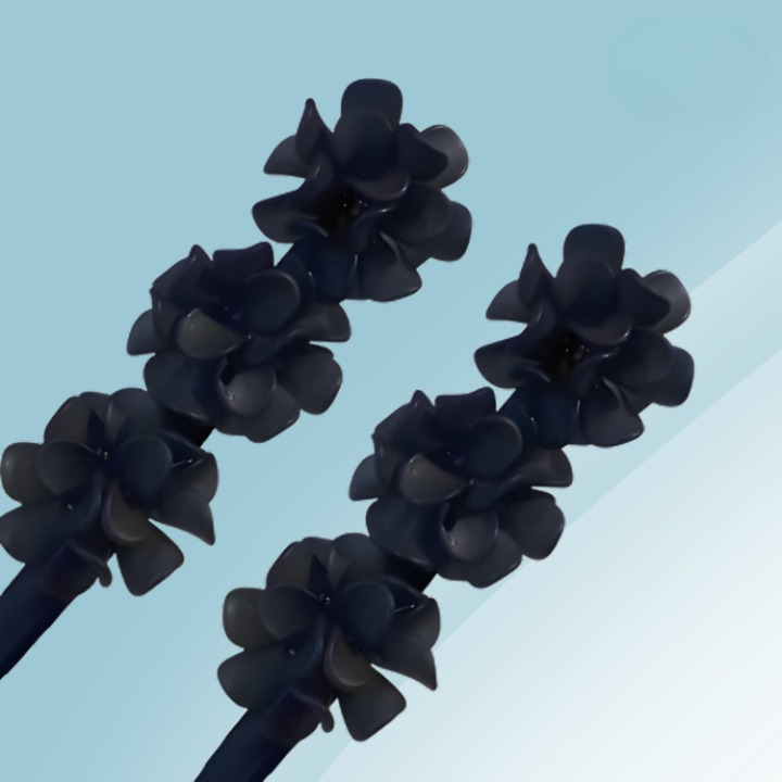 Haar-Duttmacher mit Blumenverzierung -    Zorenza