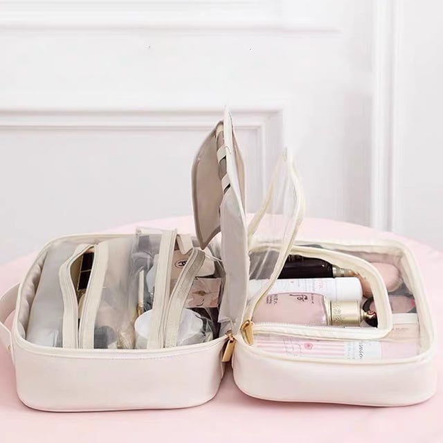 Kosmetiktasche mit transparenten Fächern -    Zorenza