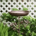 Gartenvogeltränke am Metallspieß – Vintage Kupfer-Optik -    Zorenza