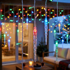 LED-Eiszapfen-Lichterkette mit Fernbedienung, 8 Leuchtmodi, USB, innen & außen -    Zorenza