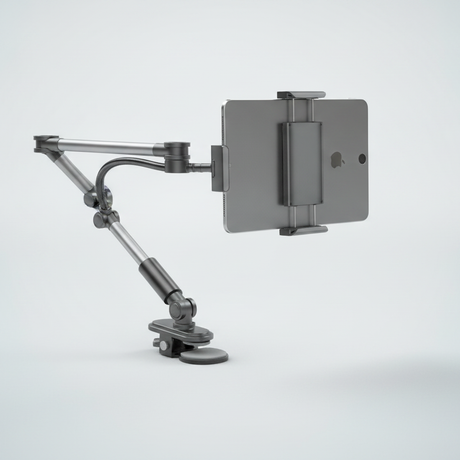 Schwanenhalsständer für Tablet & Handy – Klemme, 100 cm, 360° — technical_key_benefits.centre_ring_image