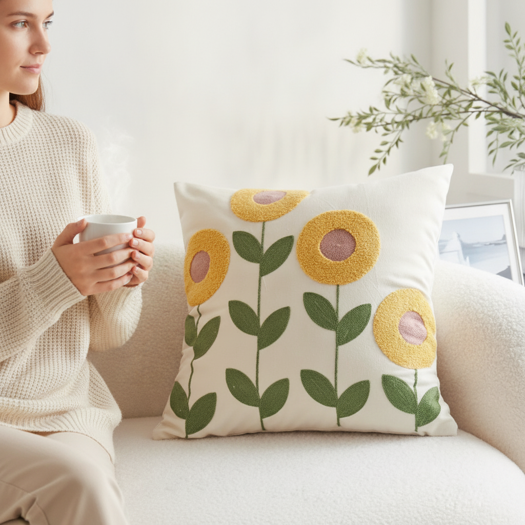 Cozy morning on the sofa