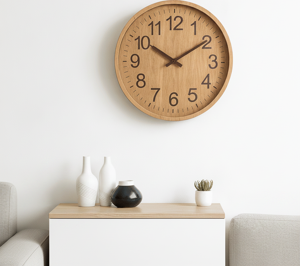 4 Eigenschaften, die diese Holz-Wanduhr besonders machen