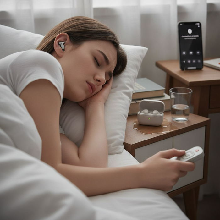 Bluetooth Kopfhörer In-Ear – Ultra-flach für Seitenschläfer — technical_before_after.without_card_image