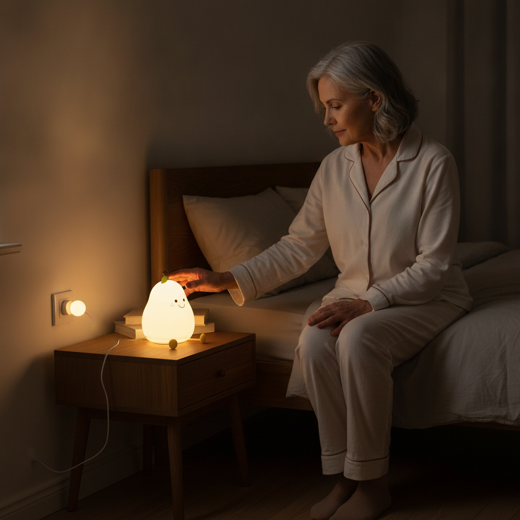 These 4 strengths make the pear night light the ideal companion for children's nights.