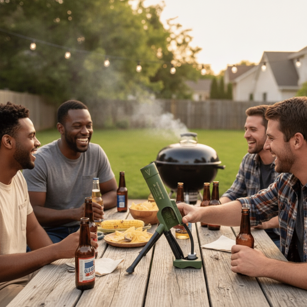 Beim Grillen