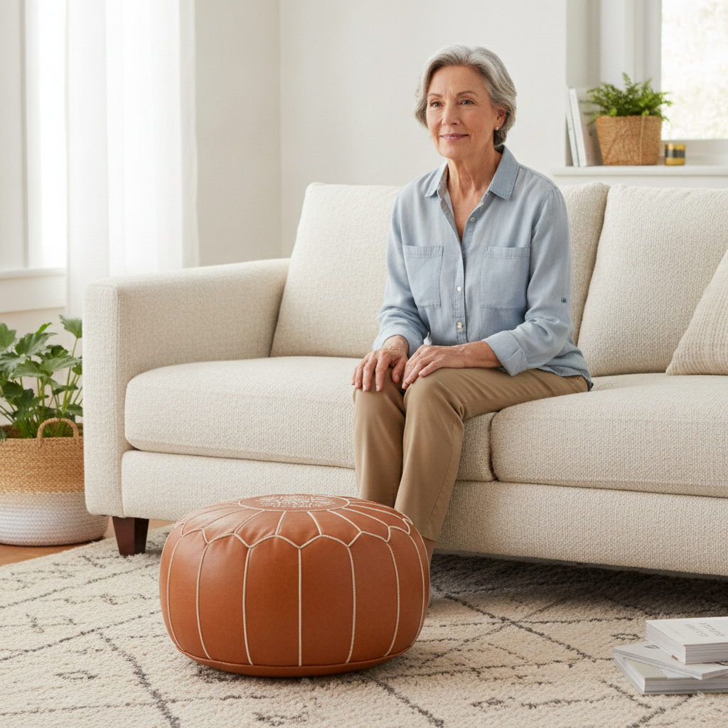 4 Eigenschaften, die diesen Boho-Pouf alltagstauglich machen