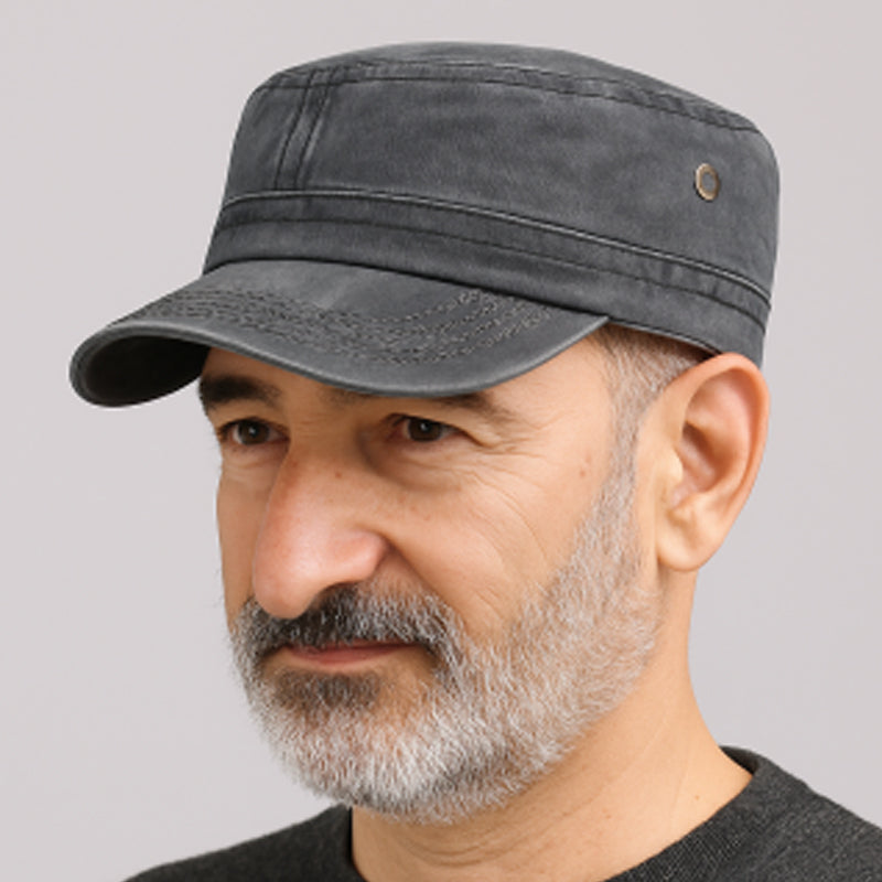 Militär Cap Baumwolle Flat Top mit verstellbarer Passform -    Zorenza