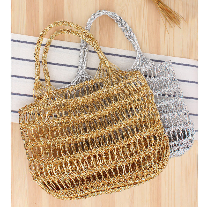 Makramee Strandtasche mit Netzmuster -    Zorenza