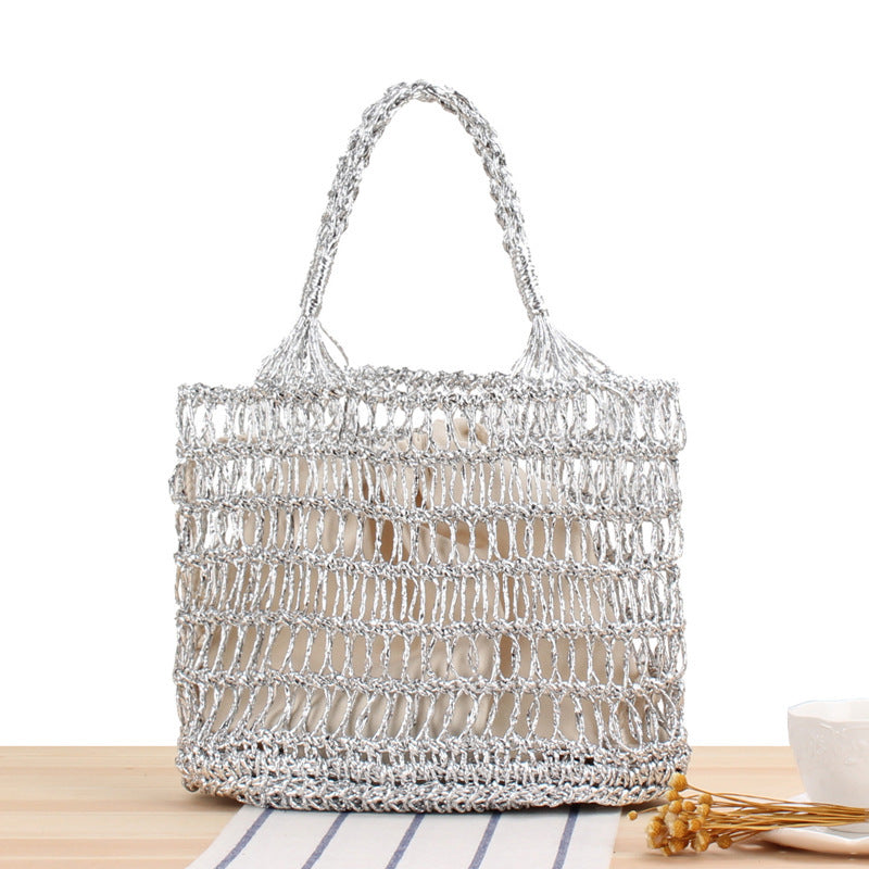 Makramee Strandtasche mit Netzmuster -    Zorenza