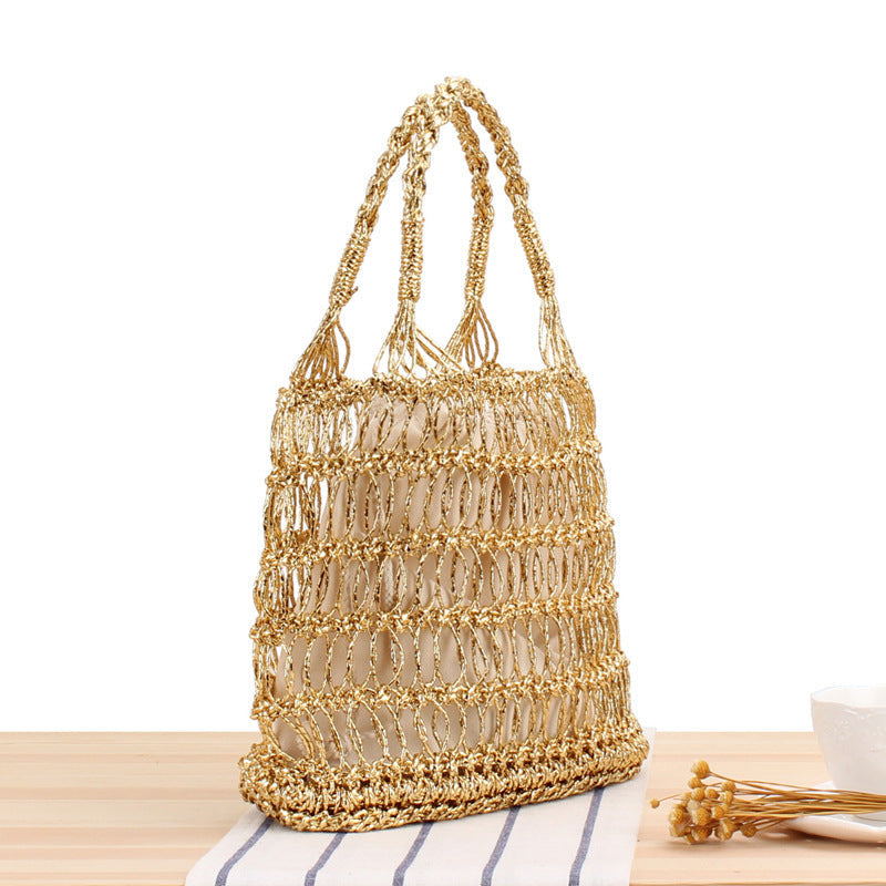 Makramee Strandtasche mit Netzmuster -    Zorenza