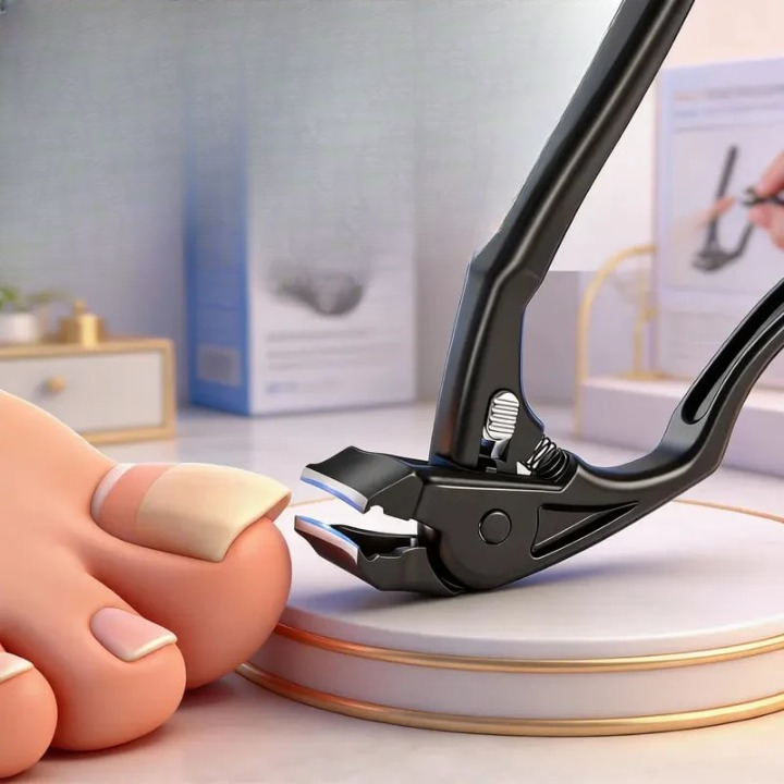 Ergonomische Nagelschere mit langem Griff – 2-teiliges Set für dicke Nägel -    Zorenza