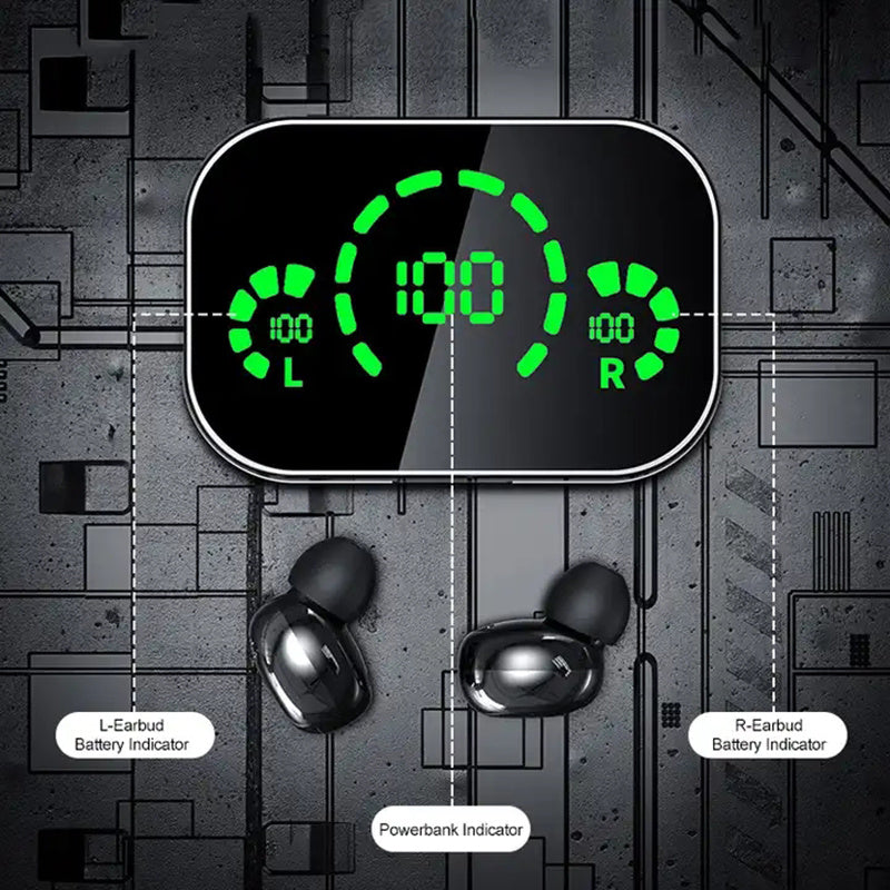 Bluetooth-Kopfhörer In-Ear mit LED-Ladecase -    Zorenza