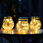 Solar-Gartenlaterne mit Crackle-Glas – Dämmerungssensor -    Zorenza