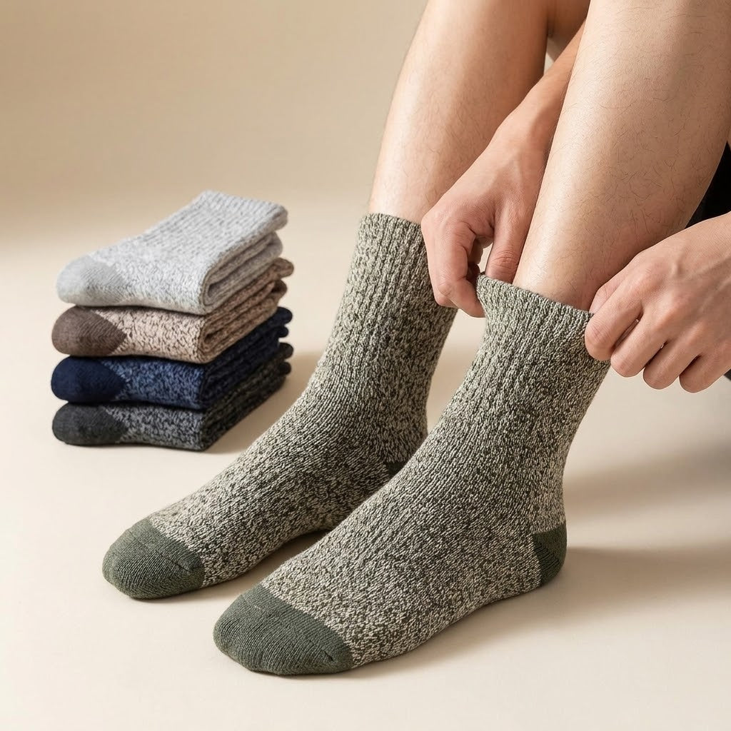 Merino-Wollsocken 5 Paar extra dick -    Zorenza