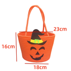 Halloween-Korb Zauberhut-Motiv – Geräumig mit robusten Griffen -    Zorenza