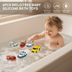 Badespielzeug Silikon 6-teiliges Fahrzeug-Set -    Zorenza