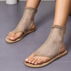 Netz-Sandalen mit Glitzer – Atmungsaktiv und rutschfest -    Zorenza