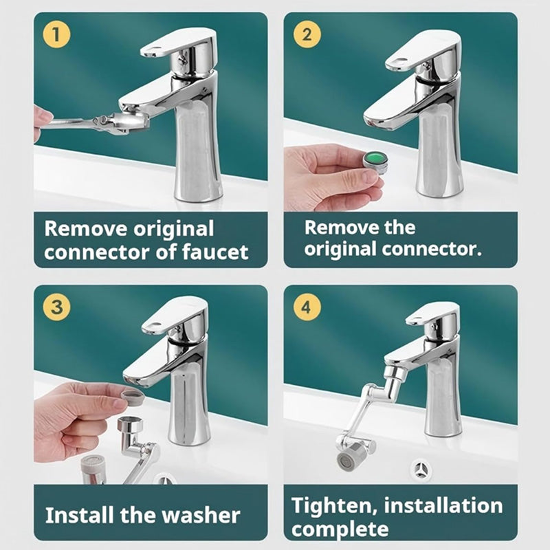 Wasserhahn-Adapter mit 1080° Schwenkarm -    Zorenza