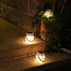 Solar-Gartenlaterne mit Crackle-Glas – Dämmerungssensor -    Zorenza