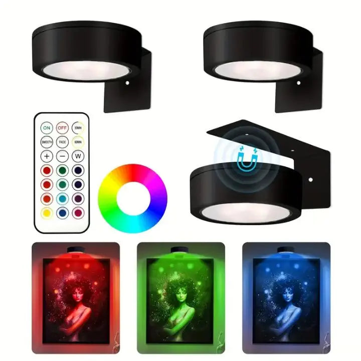 1+1 Gratis | Magnetische LED-Bilderleuchte – Dimmbar & wiederaufladbar Zorenza