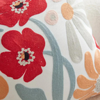 Kissenbezug mit gesticktem Blumen- und Botanik-Muster Zorenza