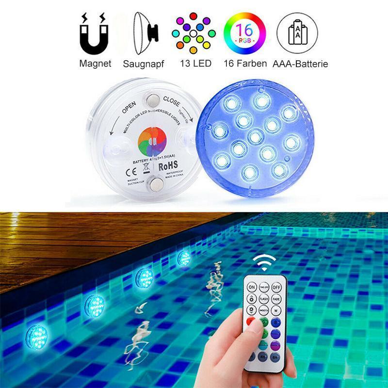 LED-Tauchlicht mit Fernbedienung für Pool und Aquarium -    Zorenza